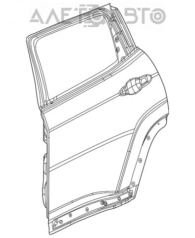 68246269AB Chrysler puerta trasera izquierda