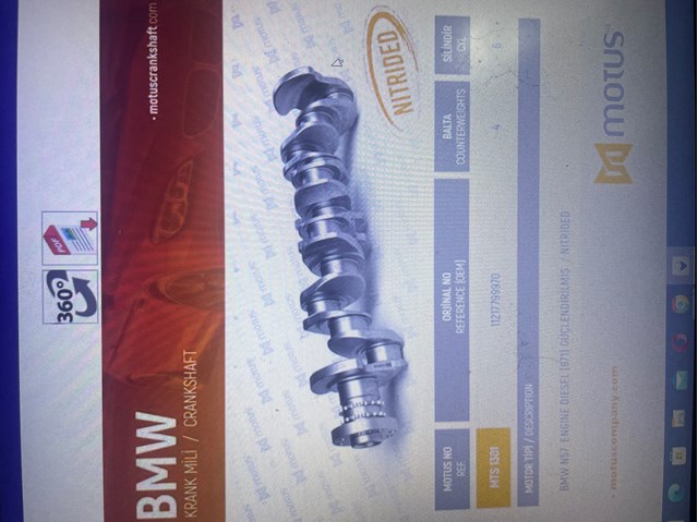 Cigüeñal Motus MTS1301 precio, desde 890,37 EUR
