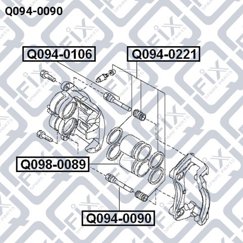 Q0940090 Q-fix Pasador guía superior de la pinza de freno delantera