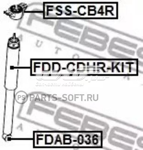 FDD-CDHR-KIT Febest tope de amortiguador trasero, suspensión + fuelle