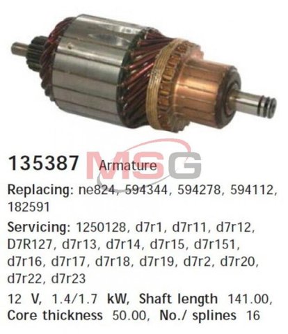 Comprar 135387 Cargo Inducido del motor de arranque