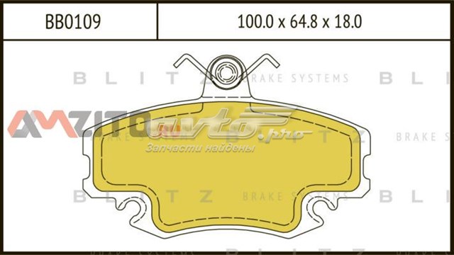 BB0109 Blitz pastillas de freno delanteras