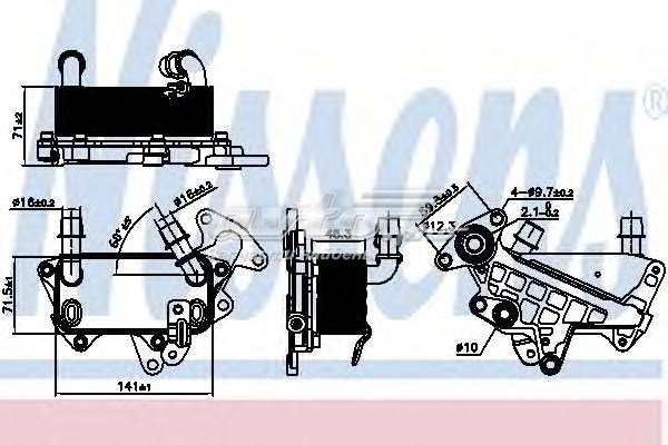 Radiador Enfriador De La Transmision/Caja De Cambios NISSENS 90732