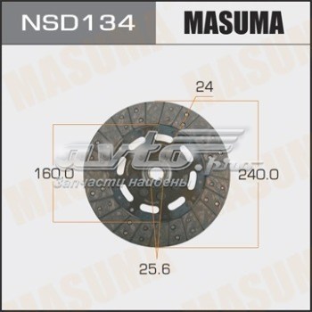 Disco de embrague NSD134 Masuma