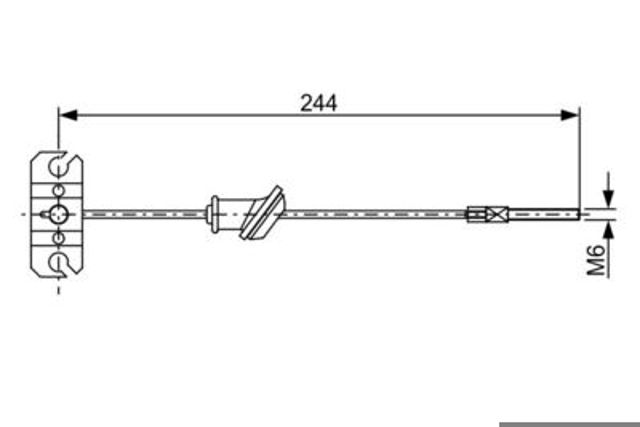 1 987 482 514 Bosch cable de freno de mano delantero