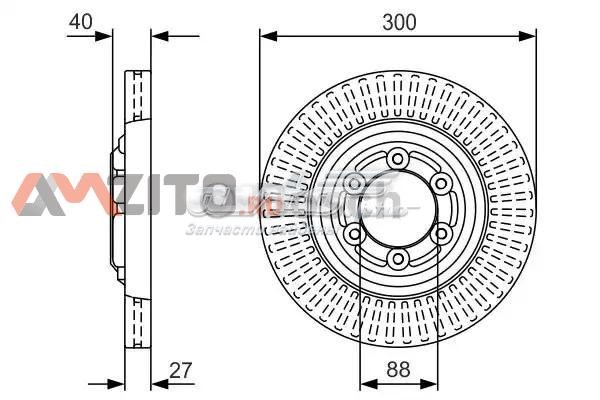 0986479V29 Bosch freno de disco delantero