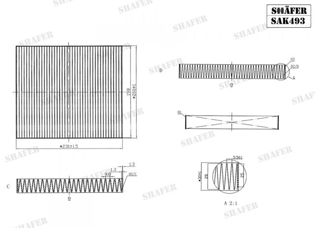 Filtro de polen Shafer SAK493