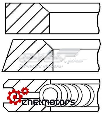 08-117907-00 Goetze juego de aros de pistón para 1 cilindro, cota de reparación +0,50 mm