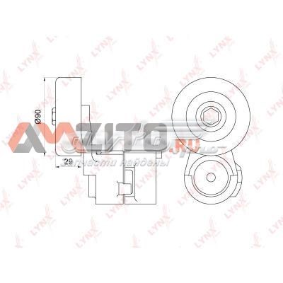 PT3232 Lynxauto tensor de correa, correa poli v