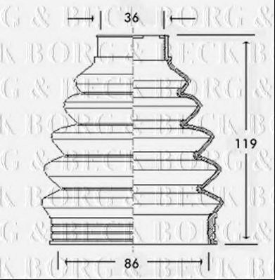 BCB2280 Borg&beck fuelle, árbol de transmisión delantero exterior