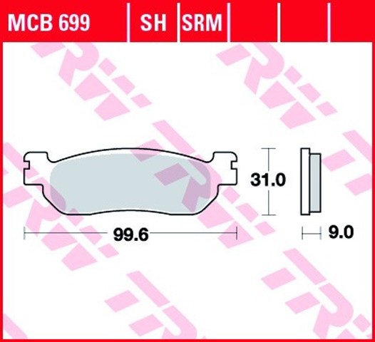 MCB699 TRW pastillas de freno traseras