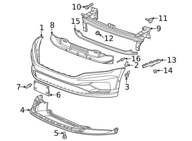 561807221JGRU VAG Paragolpes delantero