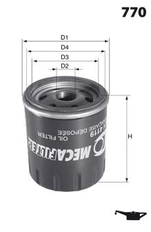 ELH4454 Mecafilter filtro de aceite