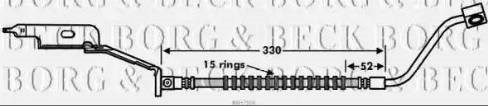 BBH7550 Borg&beck tubo flexible de frenos delantero izquierdo
