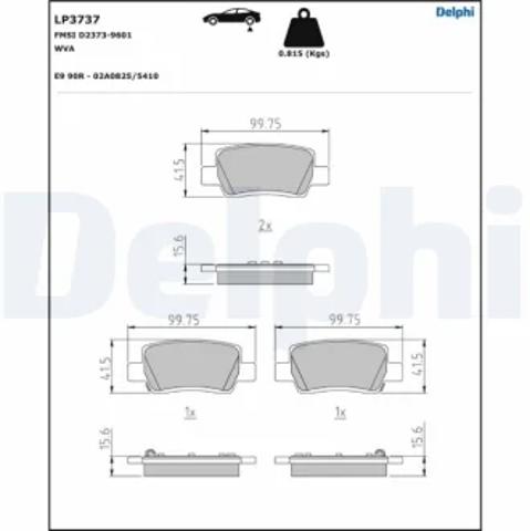 Pastillas traseras Hyundai/Kia 58302AAA40