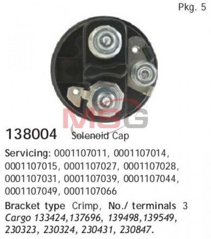 Comprar 138004 Cargo Kit de reparación del solenoide de arranque