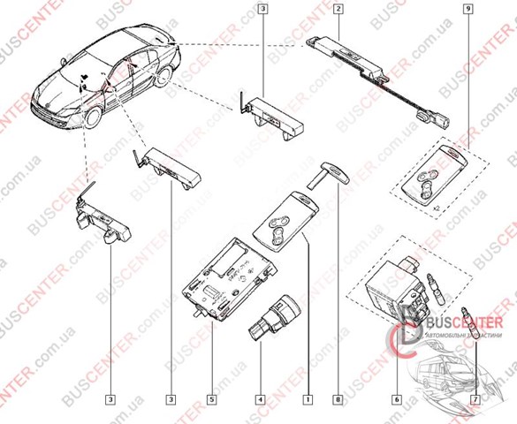 285971966R Renault (RVI) llave de conmutador de arranque