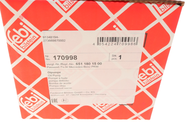 Comprar 170998 Febi Bomba De Aceite