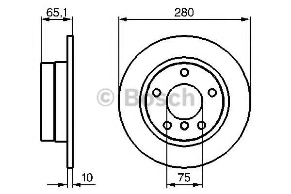 986479217 Bosch Freno de disco trasero