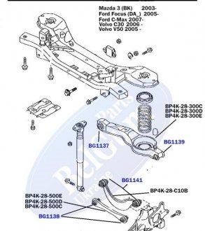 Buje del brazo inferior trasero Belgum BG1137