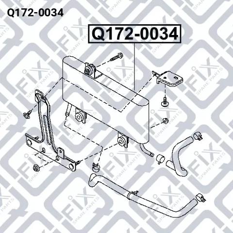 Q1720034 Q-fix Radiador de refrigeración de la transmisión