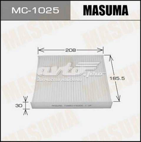 Filtro de habitáculo MASUMA MC1025