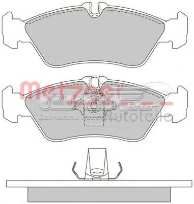 Pastillas de freno traseras METZGER 1170179