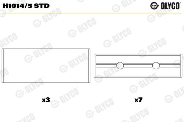 Kit cojinetes cigüeñal, estándar, (STD) Glyco H10145STD