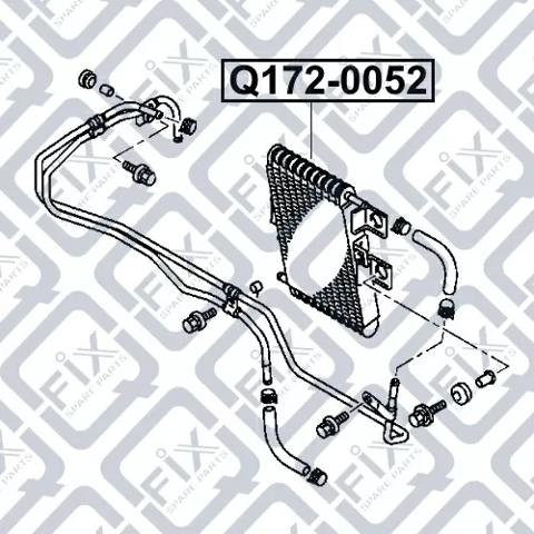 Q172-0052 Q-fix radiador enfriador de la transmision/caja de cambios