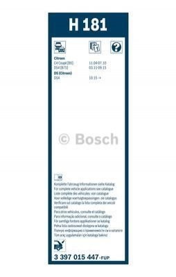 3397015447 Bosch limpiaparabrisas de luna trasera