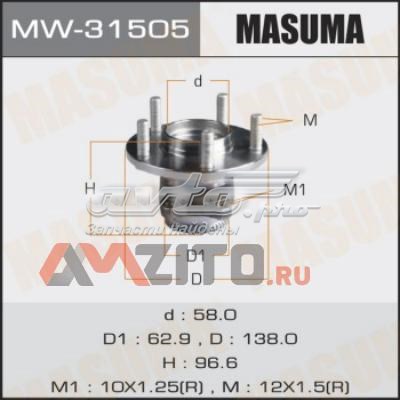 MW31505 Masuma cubo de rueda trasero