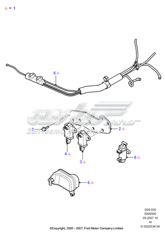 1222744 Ford acumulador de presión