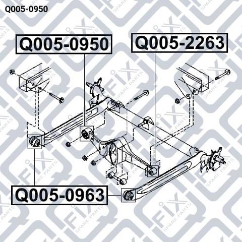 Q0050950 Q-fix Buje del brazo transversal trasero