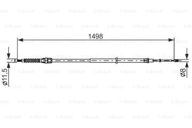 1987482789 Bosch cable de freno de mano trasero derecho/izquierdo