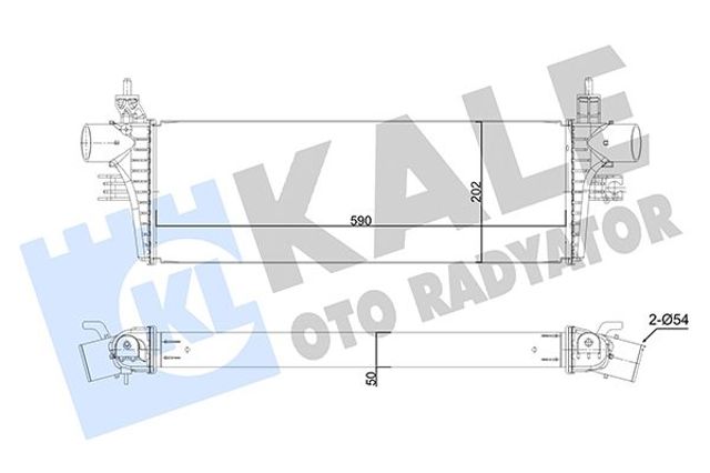 350415 Kale radiador de aire de admisión