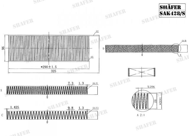 Comprar SAK428S Shafer Filtro de aire del habitáculo