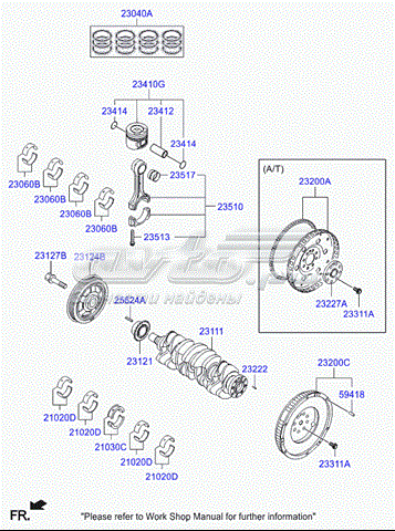 230402A903 Hyundai/Kia juego de aros de pistón, motor, std