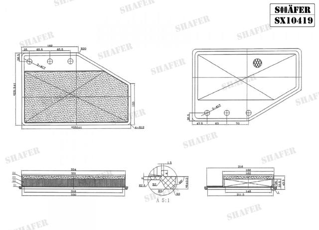 Filtro aire Shafer SX10419