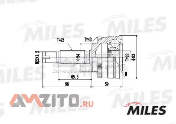 GA20252 Miles junta homocinética exterior delantera