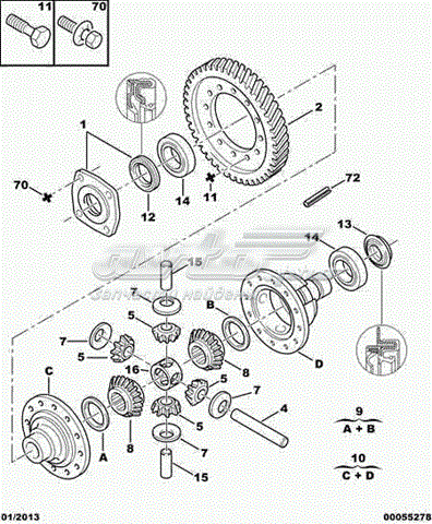 Engrenaje Diferencial para Peugeot Boxer (244, Z)