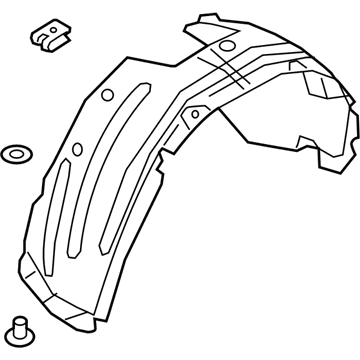 86820C6000 Hyundai/Kia guardabarros interior, aleta delantera, derecho