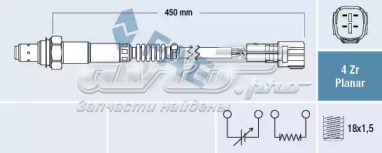 Sonde Lambda FAE 2-77253 - Longueur 400 Mm, Zr Planar, Pour Système échappement Avant Catalyseur