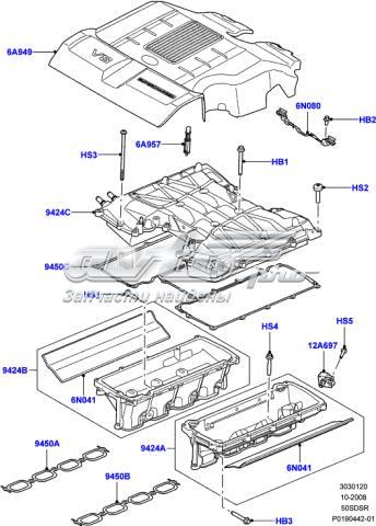 Junta, colector de admisión, superior Land Rover Range Rover 3 (L322)