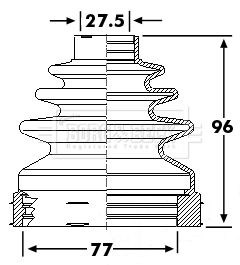 BCB6244 Borg&beck fuelle, árbol de transmisión delantero interior