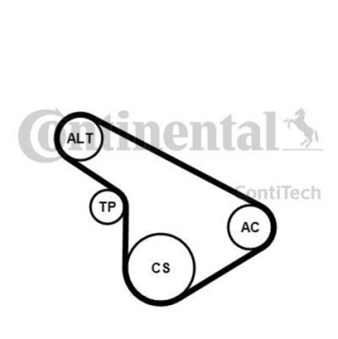 5PK1212K1 Continental/Siemens correa de transmision, juego completo