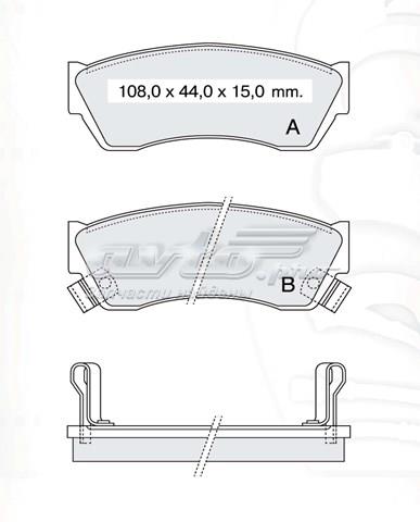 Pastillas de freno delanteras de disco DAFMI D174E