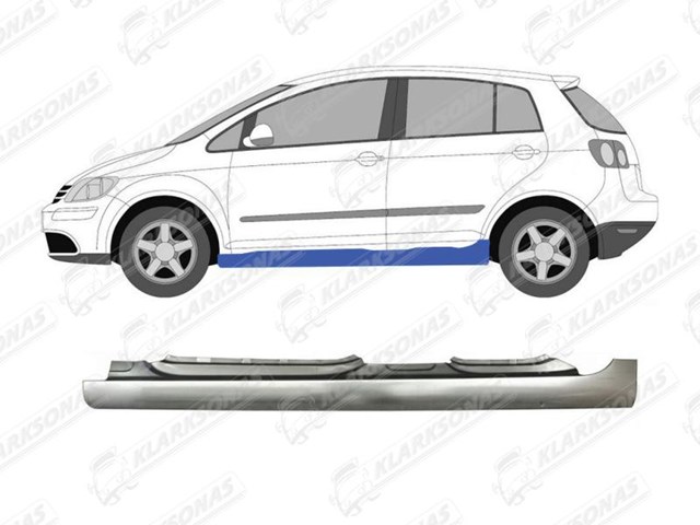 Panel lateral izquierda Volkswagen Golf Plus V (5M1)