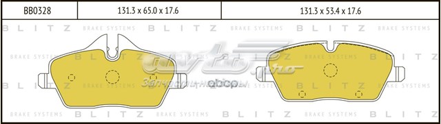 BB0328 Blitz pastillas de freno delanteras