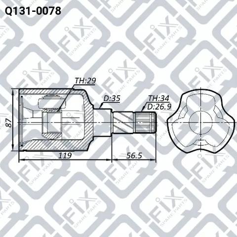 Junta homocinética interna delantera Q-fix Q1310078 precio, desde 49,51 EUR