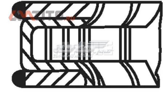 640RS001160N0 Mahle Original juego de aros de pistón para 1 cilindro, std